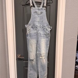 Women's Light Blue Denim Overalls